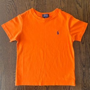 EUC boys size 4 orange Ralph Lauren Polo tshirt